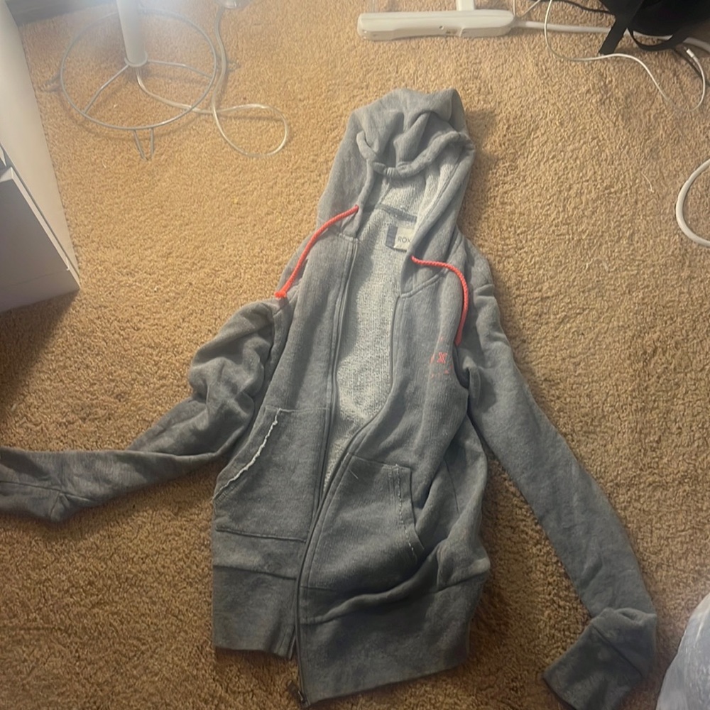 Grey zip up sweater